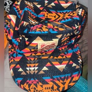 Very Rare Classic Obey Native pattern Strap Back 5 Panel Cap
